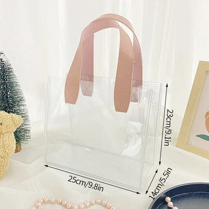5 pcs - Clear Transparent Gift Tote Bags